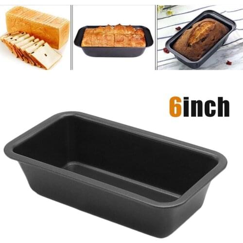 6 inch Loaf Pan With Cover Bread Baking Mould Cake Toast Non-Stick Toast Box with Lid Heavy Carbon Steel Bread Mould Bread Mold