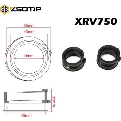 ZSDTRP Motorcycle Carburetor Adapter Intake Manifold Pipe For HONDA XRV750 Africa Twin 1990-2003 Motorcycle Joint Boots 2PCS