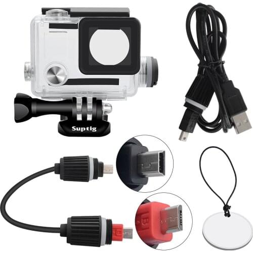 Action Camera Accessories Chargering Waterproof Case For Motocycle Charger shell Housing /Box With USB Cable for Gopro Hero 4 3