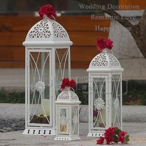 Windproof Centerpieces Candles Home Decoration Wedding Centerpieces For Tables Moroccan Lanterns Centro De Mesa Candles BA60ZT