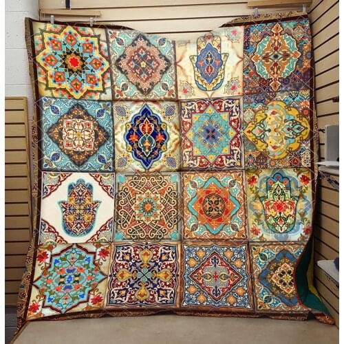 Bohemia Quilt 3D Classic High End Fashionable Kids School Adults Bed Summer Cool Quilt Soft Hot Sale Dropshipping