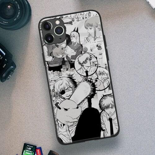Denji Chainsaw Man Manga Anime Soft TPU Glass Phone Case for IPhone SE 6s 7 8 Plus X Xr Xs 11 12 Mini Pro Max Samsung Redmi