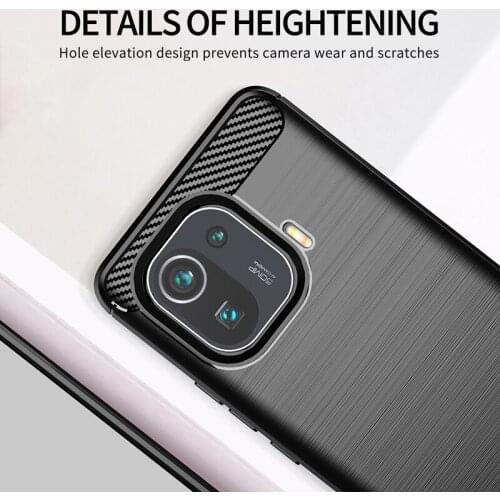 For Xiaomi Mi 11 Pro Case Mi 11 Lite Note 10 Pro 11i Cover Shockproof Bumper Soft Carbon Fiber Phone Case For Xiaomi Mi 11 Pro
