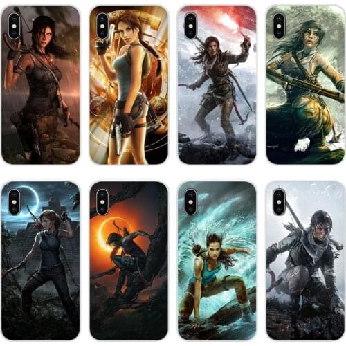Lara Croft Tomb Raider Pattern Style TPU Shell Cover For Apple iPhone X XR XS 11 12Pro MAX 4S 5S 5C SE 2020 6S 7 8 Plus ipod 5 6