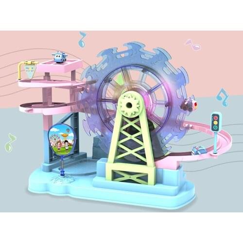 Electric Ferris Wheel Childrens Toys Track Sliding Toy Rotates With The Music Ferris Wheel Model With Sound And Light Gifts