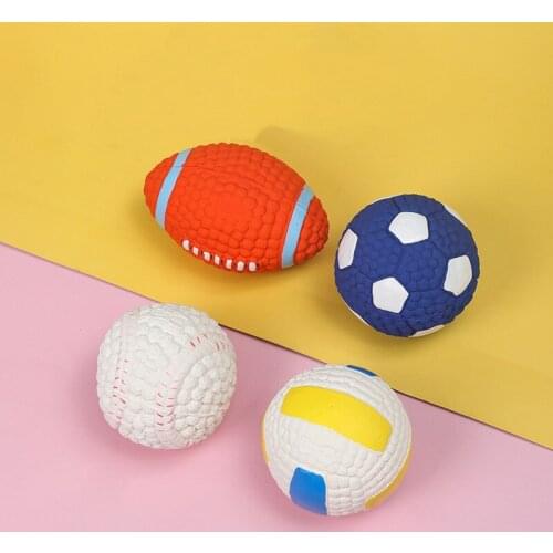 Pet Dog Toys Dog Ball Toys Resistance To Bite Dog Chew Toys Squeaky Chew Toy Sound Pure Natural Non-toxic Rubber Ball Toy