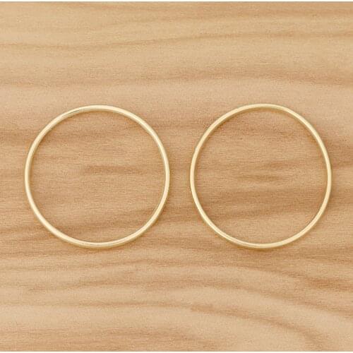20 Pieces Gold Tone Open Circle Round Connector Charms Pendants for DIY Earrings Neckalce Jewellery Making Accessories 29x29mm