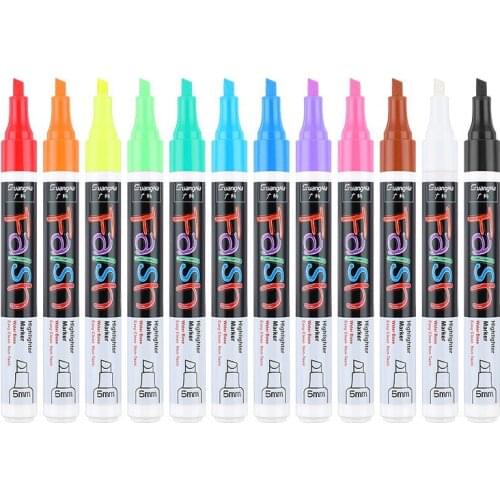 8/12 Pcs Liquid Chalk Marker Pens 8/12 Colors Highlighters Erasable Writing Board Glass Window Art Marker Pens