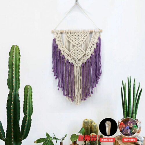 Fashion Hand-woven Curtain Tapestry Nordic Home Accessories Wall Tapestry Simple Bohemian Tassel Design Living Room Decoration