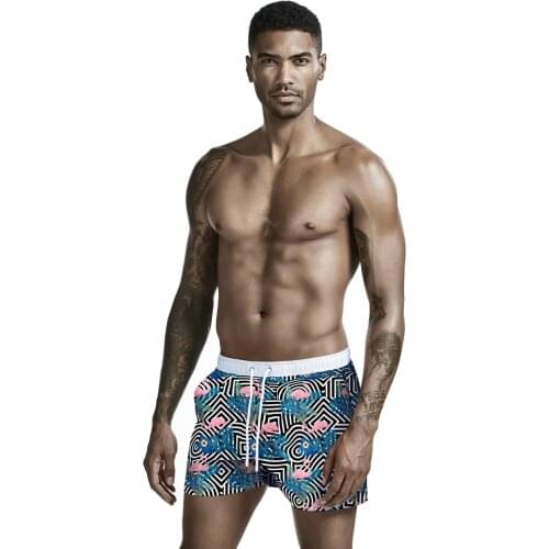 Mens Beach Shorts Mens Out Door Sports Bottoms Swimming Trunks Surfing Swimwear Printing Swimsuit Bathing Quick Dry Polyester