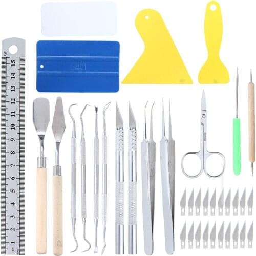 38pcs Craft Vinyl Weeding Tools Set Basic Vinyl Tool Kit for DIY Weeding Vinyl Silhouettes Cameos Lettering Scrapbook Stickers