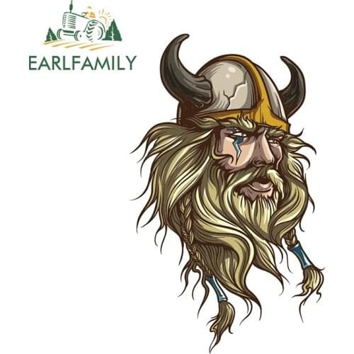 EARLFAMILY 13cm x 7.9cm for Viking Warriors Decal Vinyl Laptop Body for Car Scratch-proof Decoration Waterproof Car Stickers