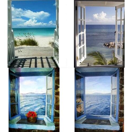 New hot sale Diamond painting window scenery 5D DIY full diamond diamond embroidery mosaic cross stitch home decoration gift