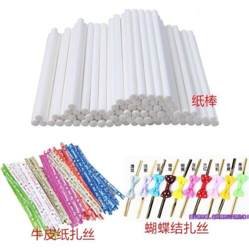 Various Beautiful Baking Decoration Color Tie Silk Lollipop Packaging Tie Bread Bag Gold Silk Tie Wire Lollypop Wrappers Sticks