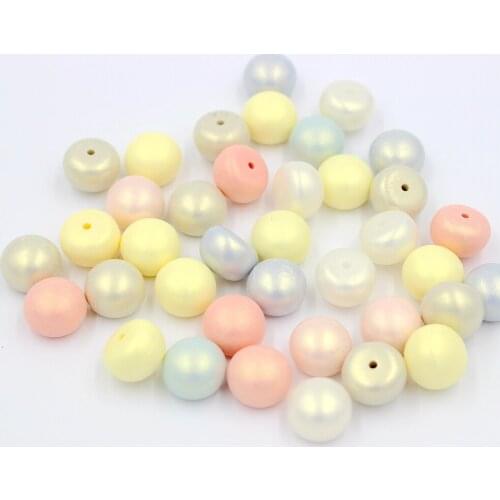 Multi Color Size 10mm 72Pcs/lot One Hole Craft ABS Flatback Round Pearls Scrapbook Beads For DIY Jewelry Accessories