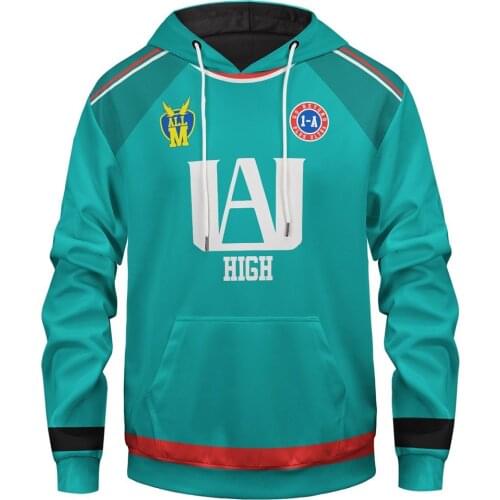 Anime My Hero Academia UA Class 1 3D Printed Cosplay Hoodie Adult Sweatshirt Casual Streetwear Pullover