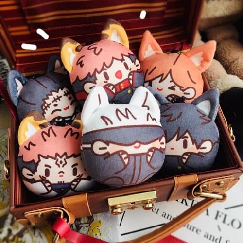 Cute Doll Plush Dango Keychain Cartoon School Bag Itabag Pendant Key rings Xmas Gifts Anime Jujutsu Kaisen Gojo Satoru Cosplay