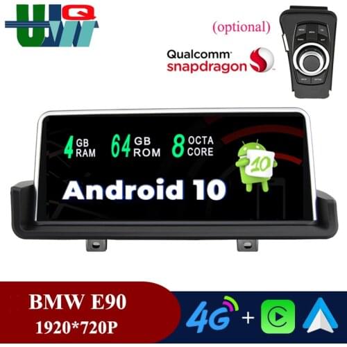 Soundgo 4G 64G Qualcomm Android 10.0 Car Radio GPS Navigation 1920*720P IPS Screen for BMW 3 Series E90 E91 E92 E93 Carplau 4G