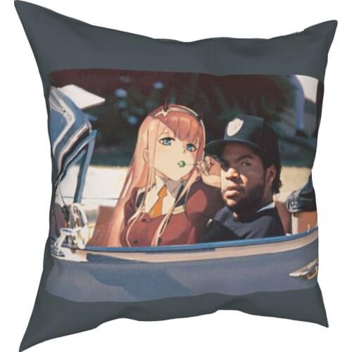 Null Zwei Eis Cube Liebling In Die Franxx Kissenbezüge Hause Kissen Abdeckung Lustige Decor Kissen 45*45cm