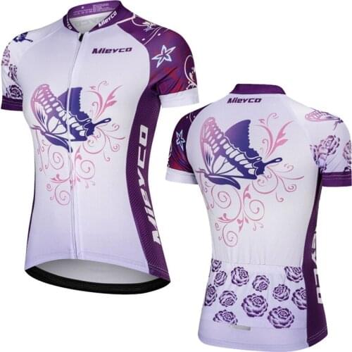Women Cycling Jersey Bicycle Clothing Road Bike Tops Short Maillot Roupa Ropa De Ciclismo Girl Printing Butterfly Racing Wear