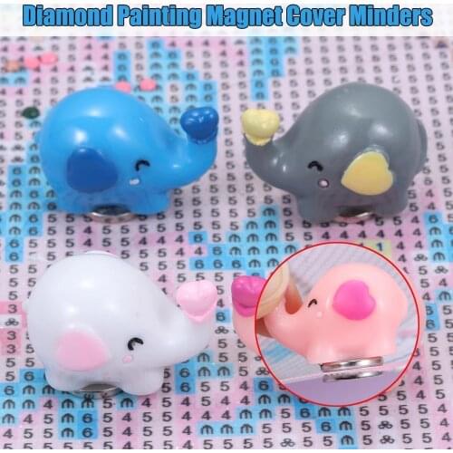 1/4PCS Multifunction Diamond Painting Magnet Cover Minders Diamond Painting Tools Elephant Parchment Paper Cover Holder