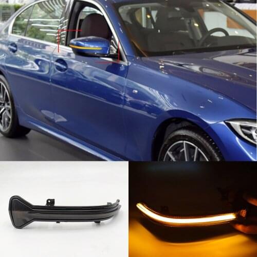 2PCS For BMW 3er G20 G21 G28 G2x 2019 2020 LED Dynamic Blinker Sequential Turn Signal Light Side Rear View Mirror Lamp
