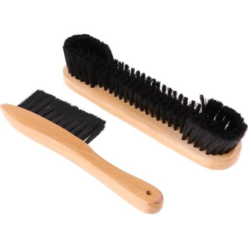 2Pcs Pool Snooker Billiard Table Brush 9" Rail Wooden Handle Cleaner