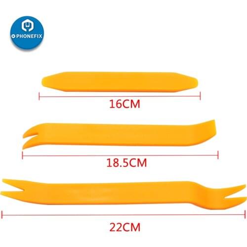 3Pcs Automobile Audio Door Clip Panel Trim Professional Dash Auto Radio Removal Pry Tool Set Car Panel Removal Installer Pry Kit