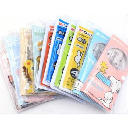 Chenguang Stationery Cartoon Ruler Math Drawing Set 4 PCS/Set Triangle Ruler Cute School Supplies