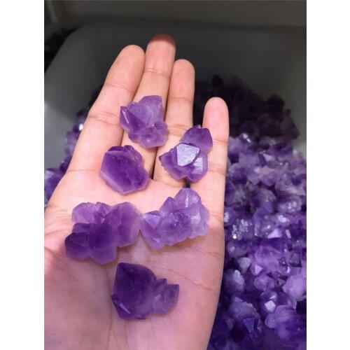 6 pcs energy stone 100% Natural purple amethyst crystal flower mineral reiki healing rough amethyst gemstone crystal wholesale