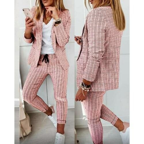 AUSO Women's Trouser Suits In A Cage