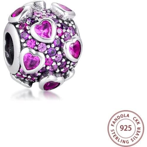 Authentic 925 Sterling Silver Explosion of Love Bead Charms Fits Original Bracelet DIY Women Beads for Jewelry Making