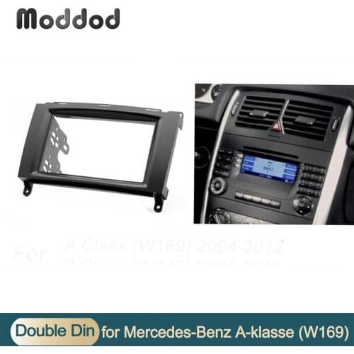 Double Din Stereo Panel for Benz A CLASS W169 B CLASS W245 Fascia Radio Dash Mounting Installation Trim Kit Face Frame