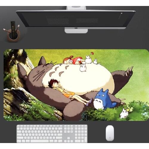 Anime Totoro Mouse Pad Gamer Large Cute Animal Gaming Cartoon Computer Mousepad Anti-Slip Laptop Keyboard Table Desk Mat Carpet