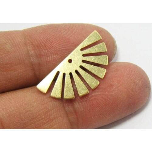 20pcs Brass pendant 24x12mm Raw brass Sun pendant Earrings charm findings R603