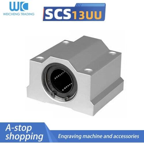 1pc SC13UU SCS13UU 13mm Linear Ball Bearing Block CNC Router with LM13UU Bush Pillow Block Linear Shaft CNC 3D printer part
