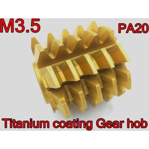 M3.5 modulus 75X70X27mm Inner hole PA 20 degrees HSS Titanium coating Gear hob Gear cutting tools Free shipping