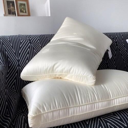 Soybean fiber Jacquard Soft Sleep Pillow Stretch Neck pillow for Sleeping Hotel standard for Home Supplies bed pillows 48*74 1pc