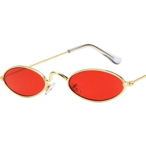 Oval Sunglasses Women Luxury Brand Designer Shades Sun Glasses Men Metal Round Eyewear trendy Sunglass AS099