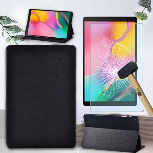 For Samsung Galaxy Tab A 10.1 2019 T515/T510 Tablet Case Shockproof Cover Case + Glass Tempered Film + Free Stylus