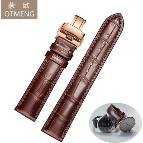 Professional Calf Genuine Leather Watch band 18mm 19mm 20mm 21mm 22mm 24mm Suitable for Tissot Seiko Omega Watch Strap Bracelets