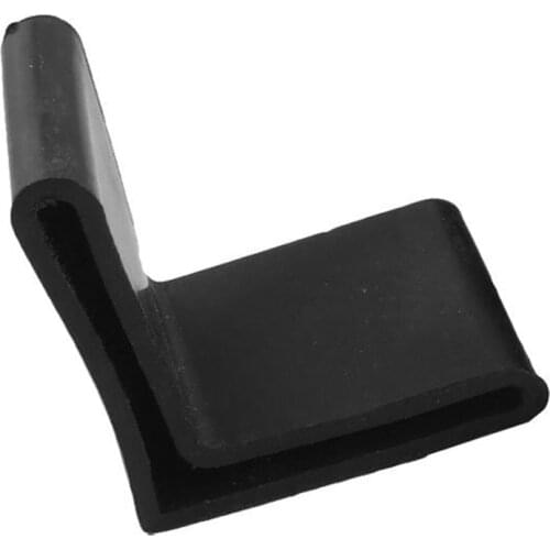 Rubber Covers Furniture Angle Iron Foot Pads 40mm x 40mm 10 Pcs Black