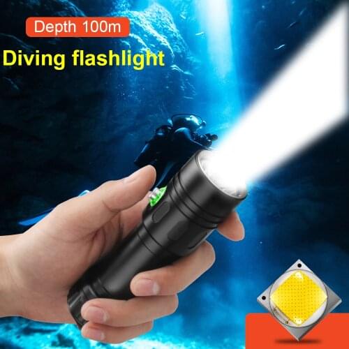 Most Powerful Professional Led Diving Flashlight 100m Underwater Lamp Scuba Diving Torch Rechargeable 18650 26650 Diving Light