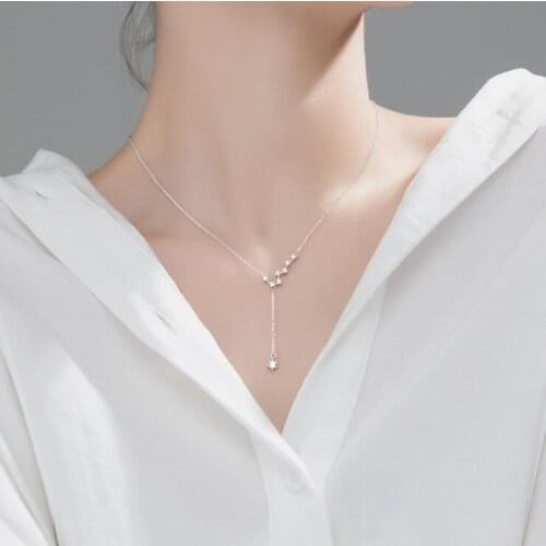 The Big Dipper Silver Pendant Necklace 925 Sterling Silver Pendants Necklaces with Cubic Zirconia