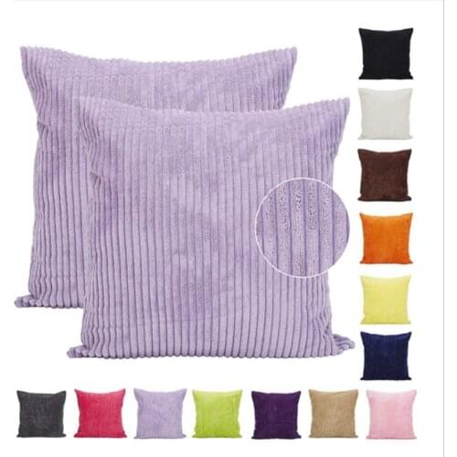 Modern Stripe Velvet Cushion Covers for Sofa Bed Decoration Throw Pillow Covers Cases 45X45 for Couch Chair White Black Yellow