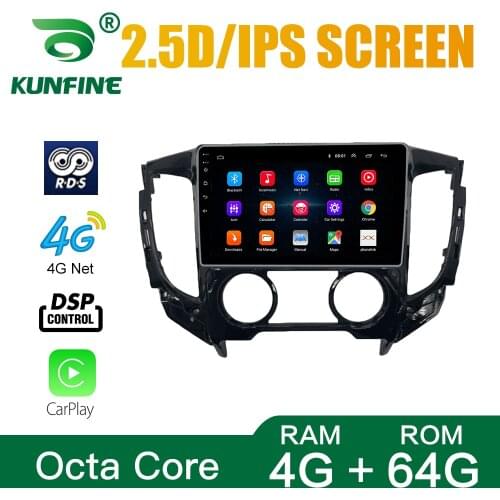 Octa Core Android 10.0 Car DVD GPS Navigation Player Deckless Car Stereo for Mitsubishi Triton 2015-2019 MT Headunit Radio