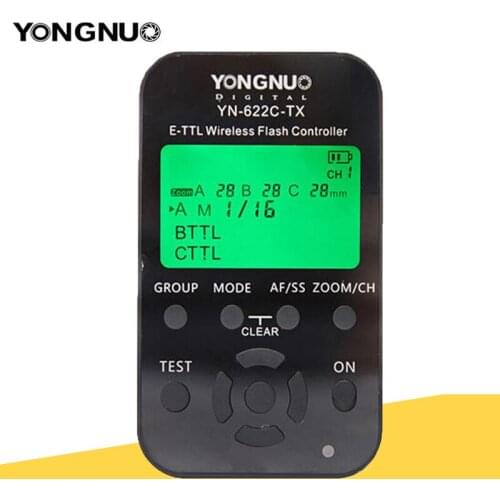 Yongnuo YN-622C-TX YN622C-TX LCD Wireless e-TTL Flash Controller 1/8000s Flash Trigger Transmitter for Canon DSLR Cameras 5DIII