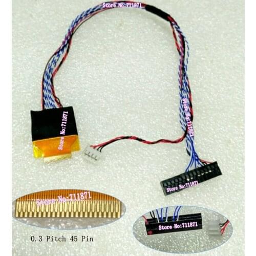 0.3 Pitch 45P MiPi FPC 1ch 8bit LVDS Screen Line Cable Spacing 0.3mm 45Pin MiPi FFC FPC Single eight 1ch 8bit LCD Screen cable