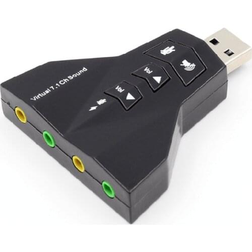 1pc Multi-channel USB Sound Card 7.1 Multifunctional Dual Earphones Microphones Sound Card Computer Notebook External Sound Card