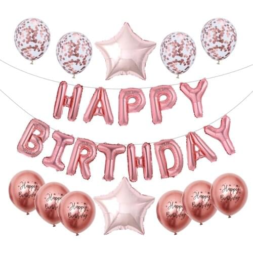 16 inch Letters HAPPY BIRTHDAY Latex Balloons Happy Birthday Party Decoration Kids Alphabet Air Balloons Baby Shower Supplies